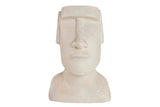 FIGURA MOAI CEMENTO BLANCO 17x11x26 CM