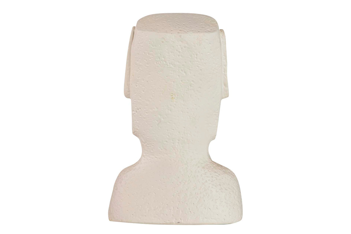 FIGURA MOAI CEMENTO BLANCO 17x11x26 CM