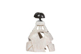 FIGURA MENINA RESINA BEIGE 13x8x17 CM