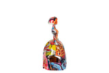 FIGURA MENINA RESINA ROJA 13x8x17 CM