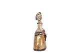 FIGURA MENINA RESINA DORADA 14x6x16 CM