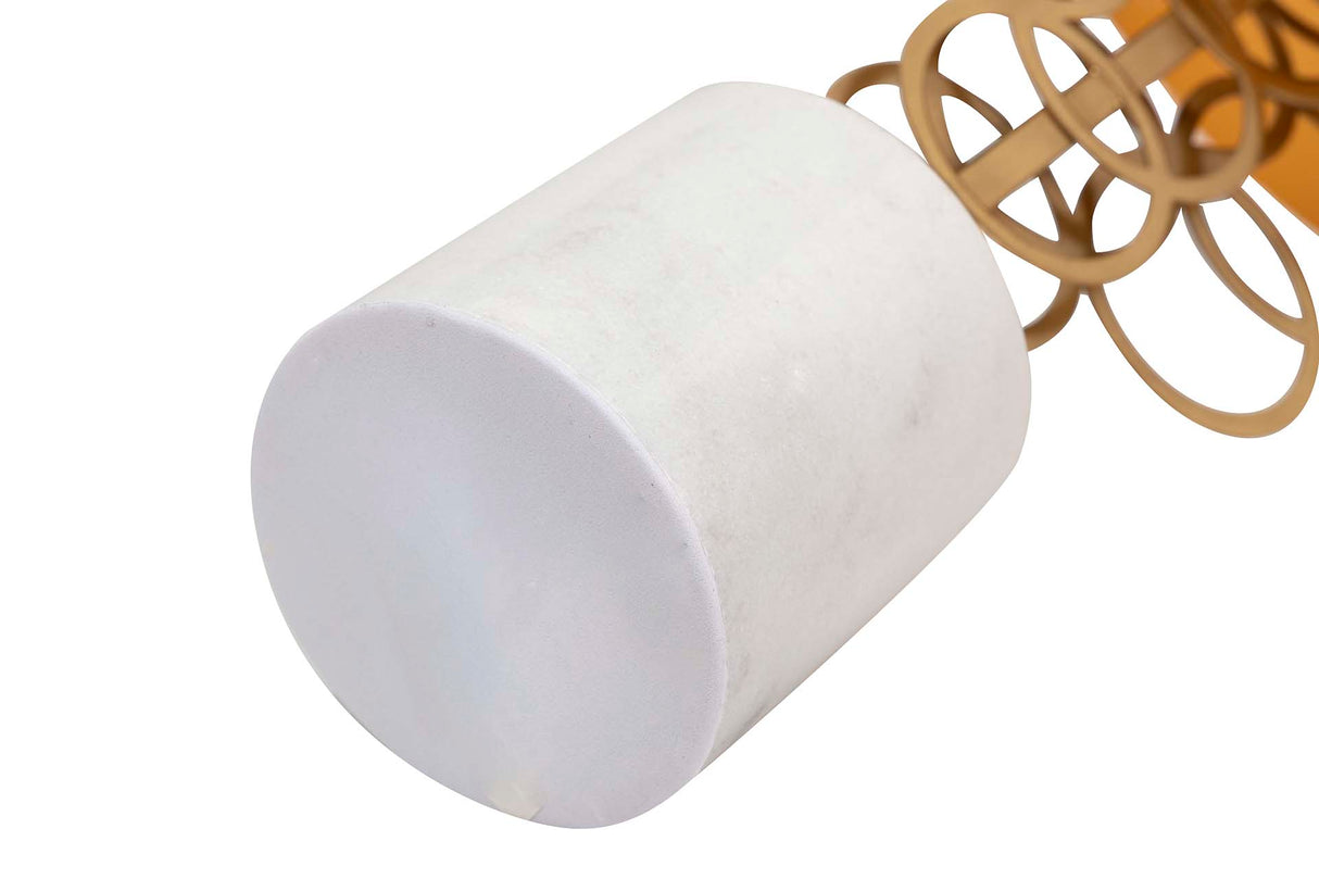 Lampada per stend in metallo in oro bianco 36x36x71 cm