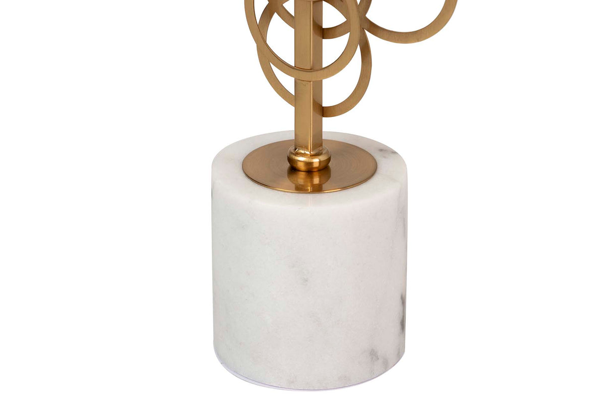 Lampada per stend in metallo in oro bianco 36x36x71 cm