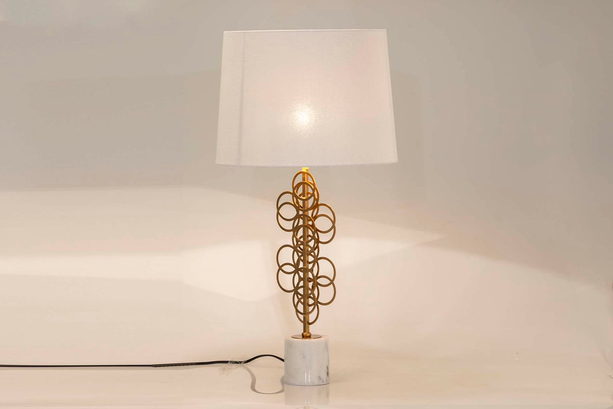 Lampe en métal en or blanc 36x36x71 cm