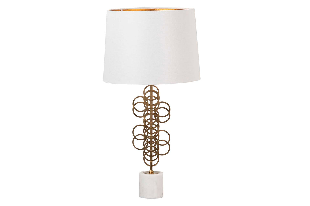 Lampada per stend in metallo in oro bianco 36x36x71 cm