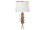 Lampada per stend in metallo in oro bianco 36x36x71 cm