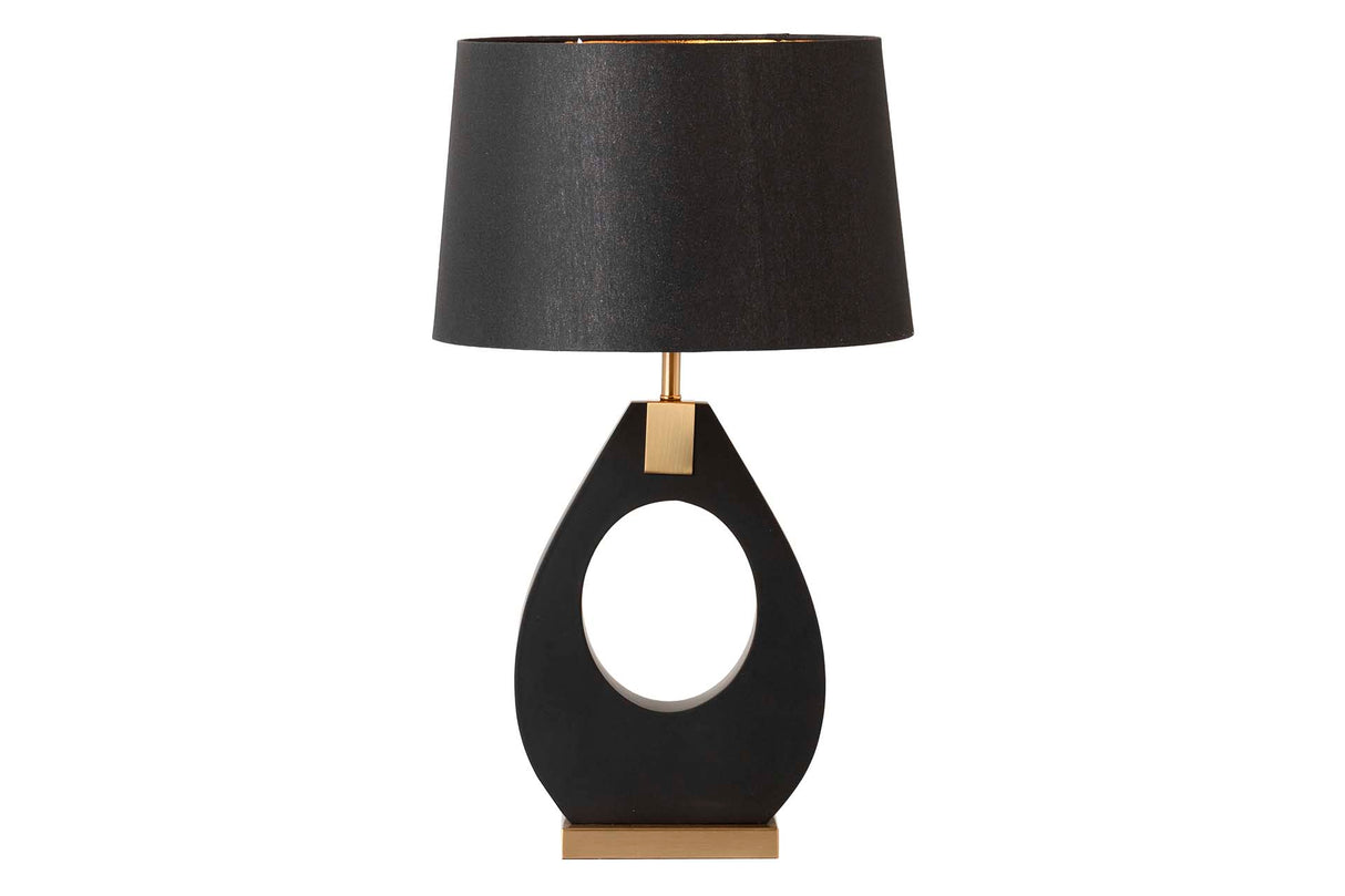 Lampada da incontro in metallo MDF nero 40x40x68 cm