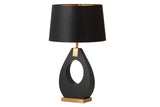 Lampe de réunion en métal mdf noir 40x40x68 cm