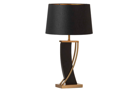 Lampe de compteur métallique MDF noir 40x40x71 cm