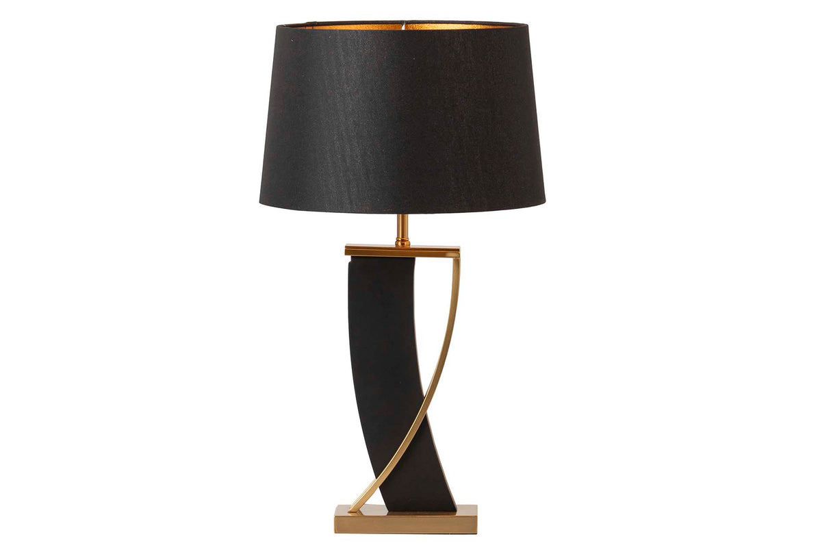 Lampe de compteur métallique MDF noir 40x40x71 cm