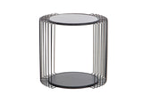 MESA AUXILIAR METAL CRISTAL LOHJA 50x50x48 CM