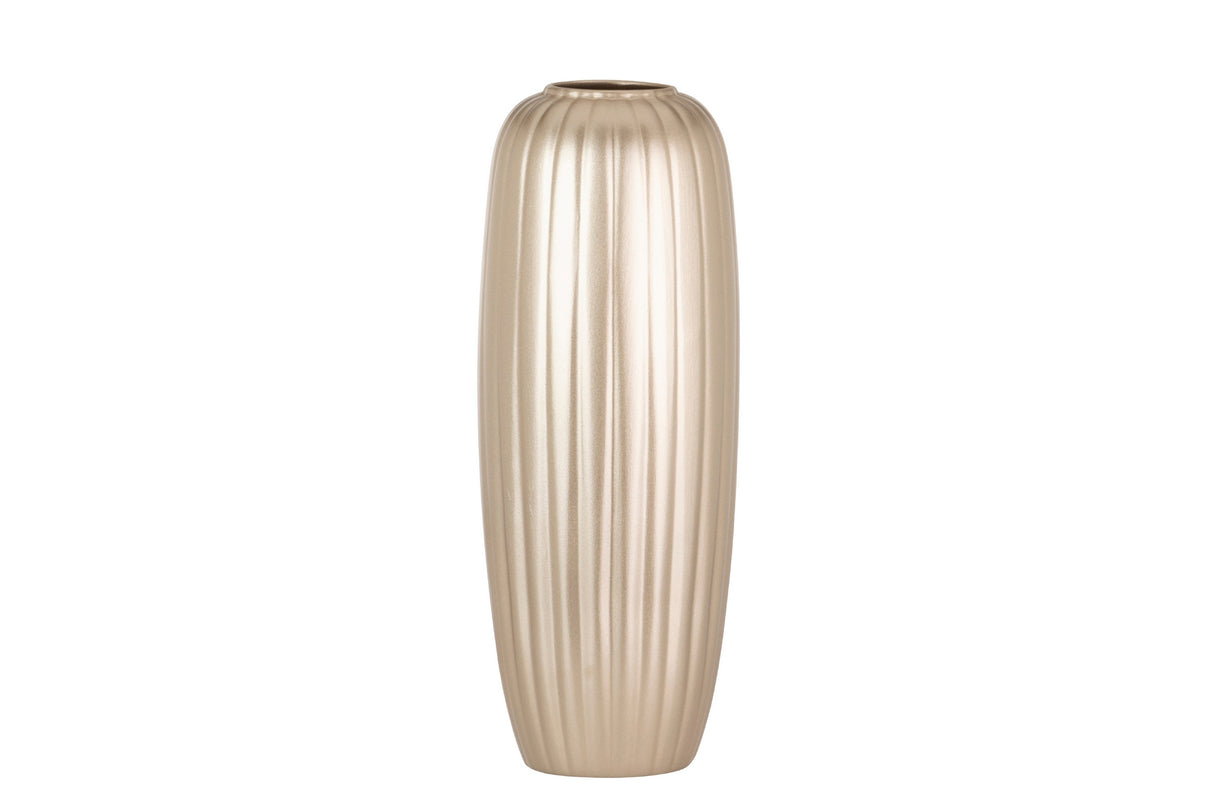 Keramik -Vase -Champagner 15x15x40 cm