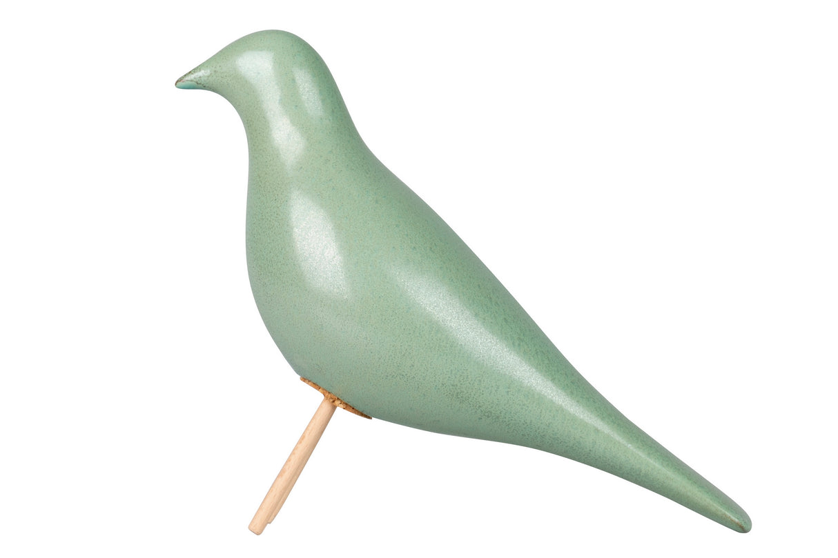 PAJARO CERAMICA TURQUESA 25x10x21 CM