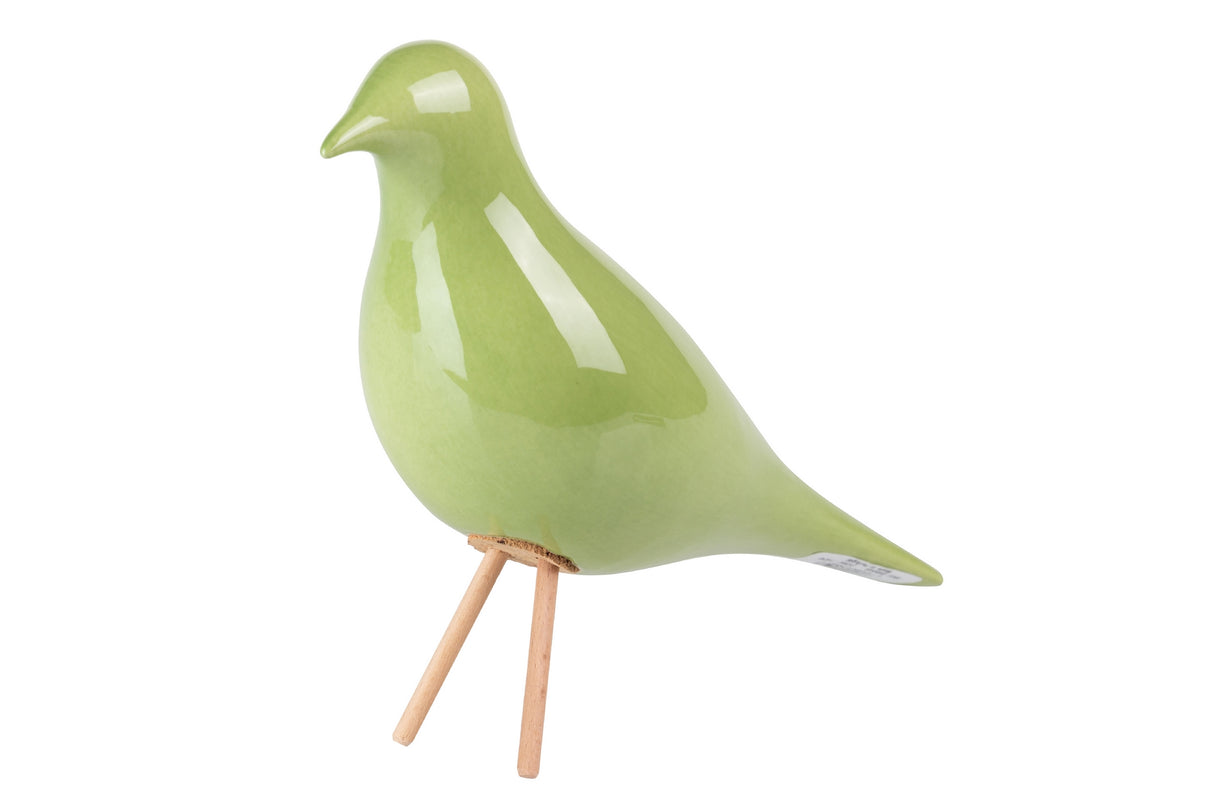 PAJARO CERAMICA VERDE 25x10x21 CM