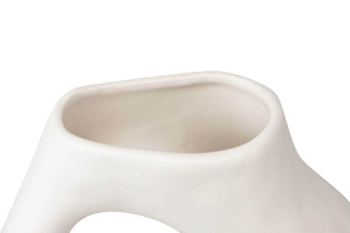 Ceramica blanco mate 25x12x30 cm