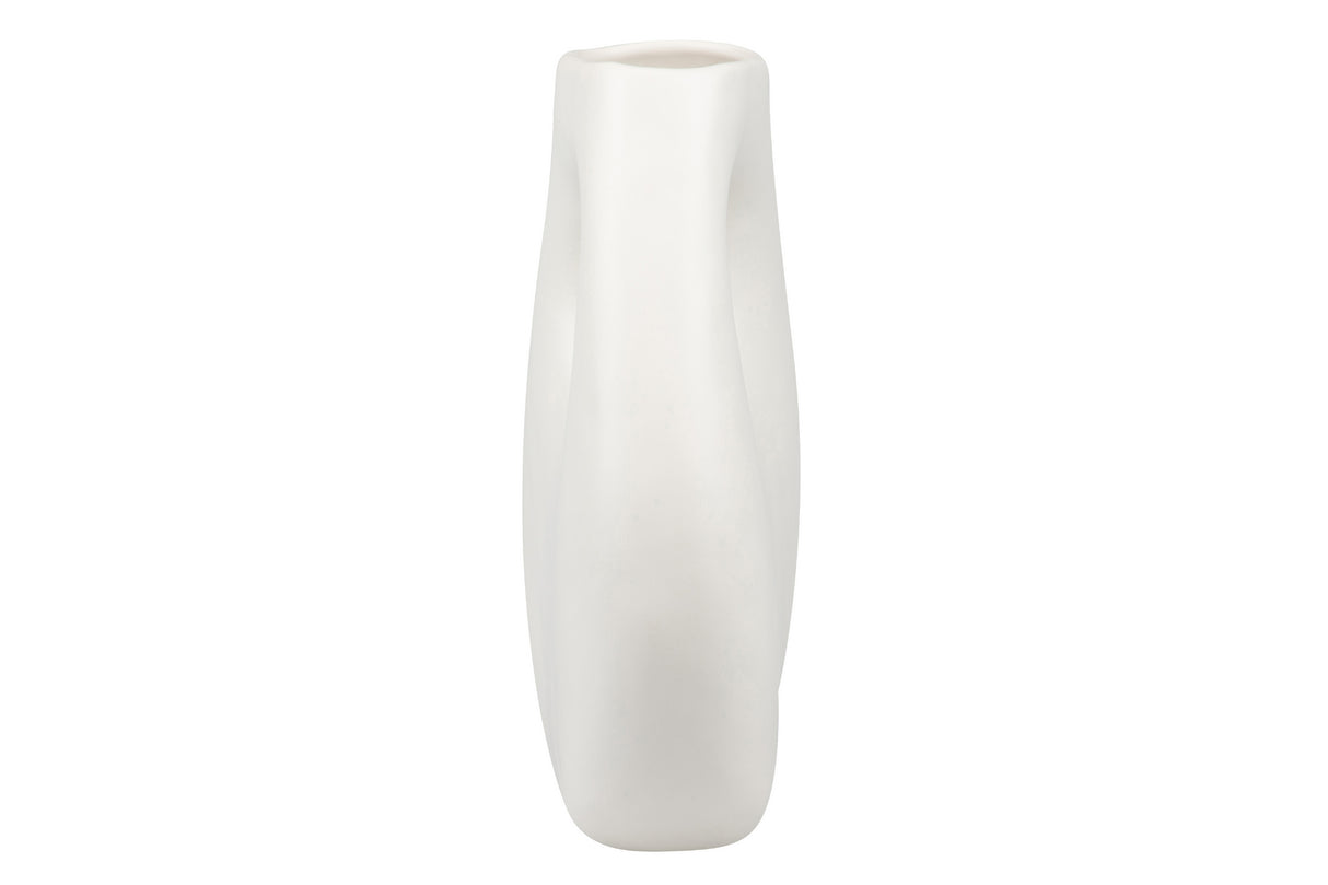 Ceramica blanco mate 25x12x30 cm vaso