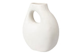 Ceramica blanco mate 25x12x30 cm vaso