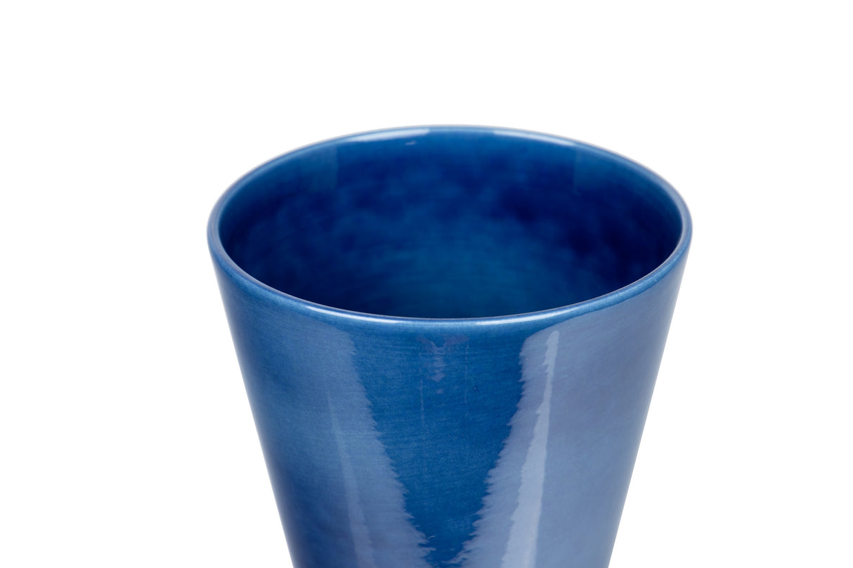 Vaso ceramico blu oro 19x19x34 cm