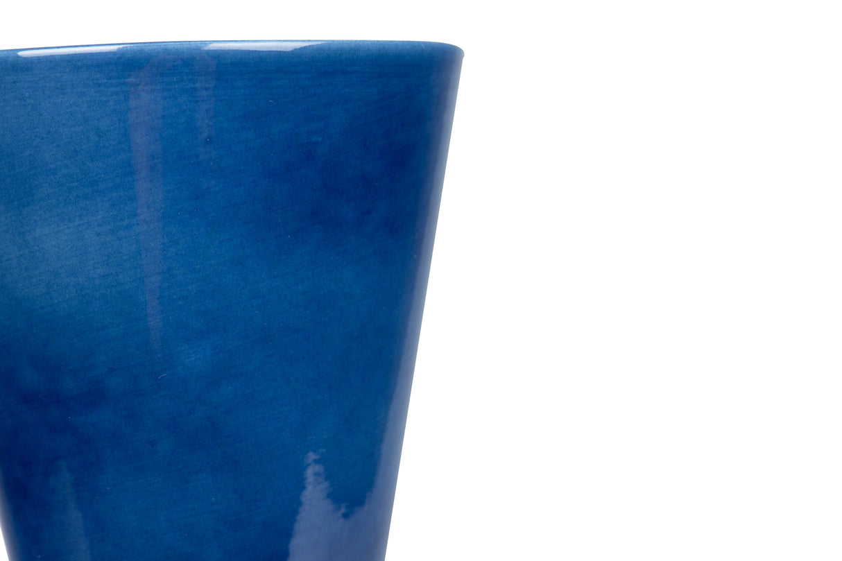 Vaso ceramico blu oro 19x19x34 cm
