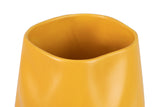 FLORERO CERAMICA AMARILLO MATE 19x19x36 CM