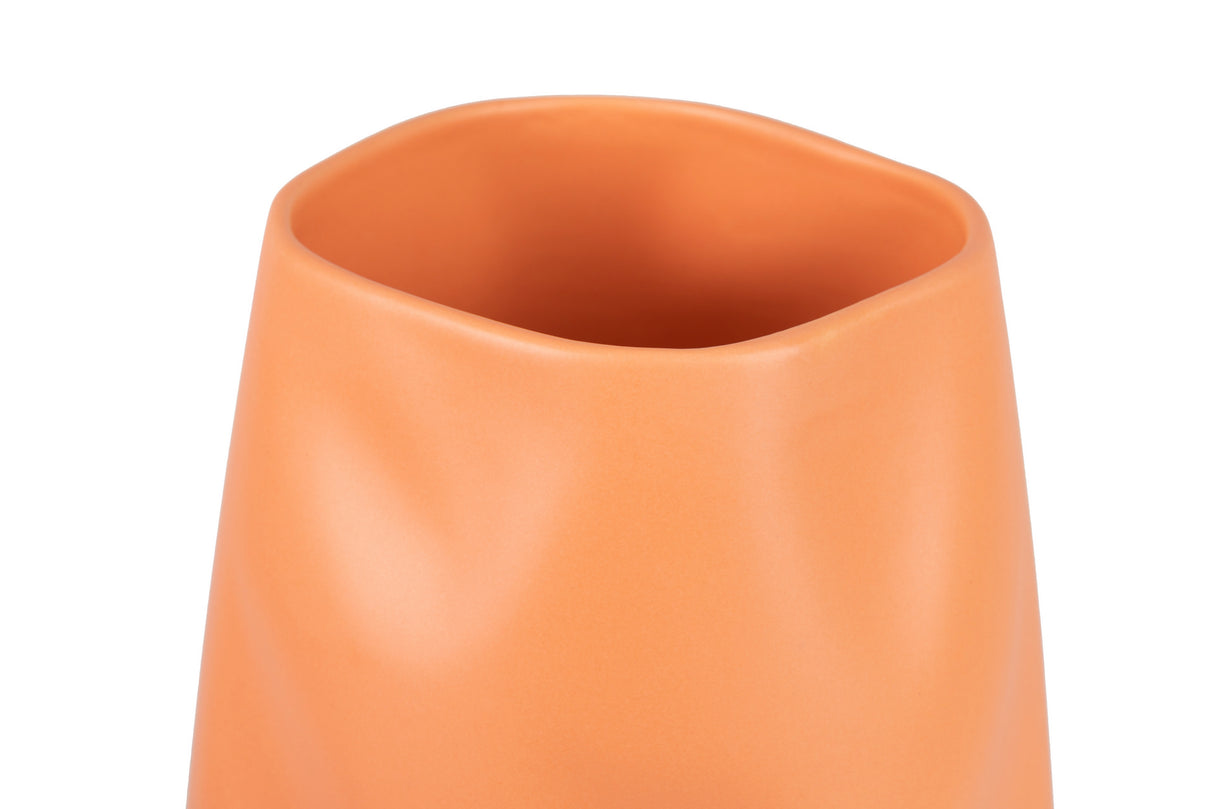 Vaso ceramico arancione Matte 19x19x36 cm