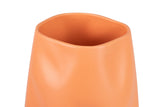 Vase en céramique orange mate 19x19x36 cm