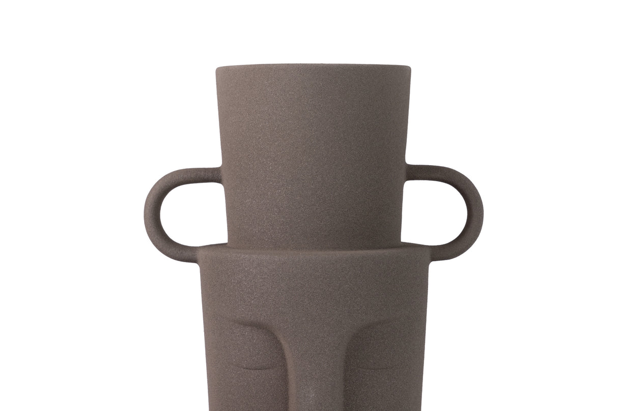 Terracota cinza do vaso de ceramica 20x14x30 cm