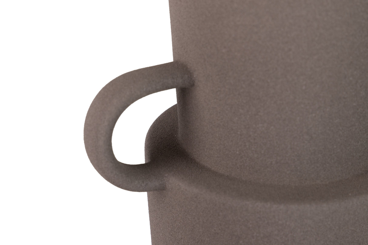 Terracota cinza do vaso de ceramica 20x14x30 cm