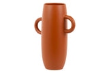 Ceramic Florero Mate Terracotta Asas 24x11x30 cm