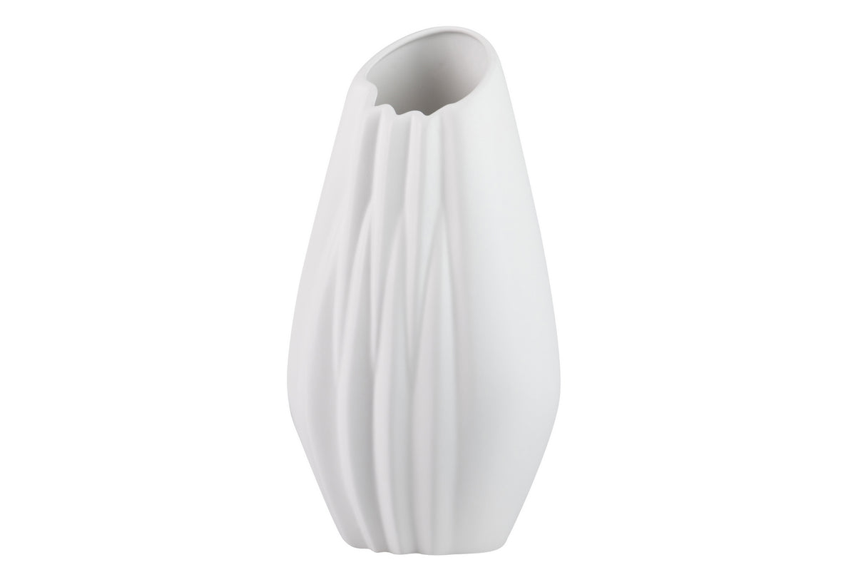 Ceramica Vase White Matte 22x19x45 cm