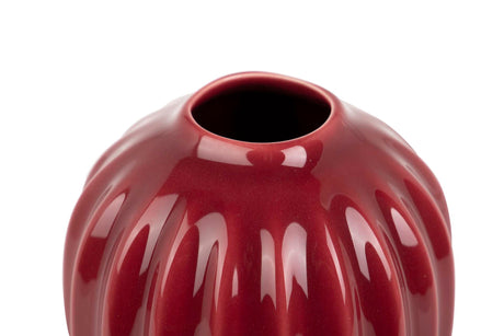 Vaso ceramico bordeaux 17x17x24 cm