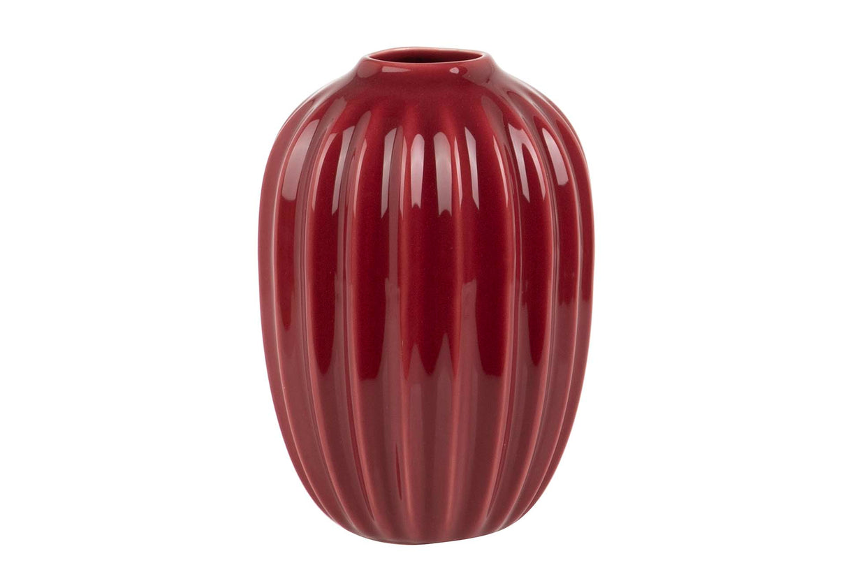 Vaso ceramico bordeaux 17x17x24 cm