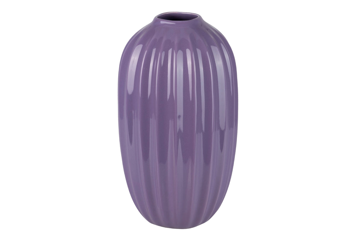 Vase en céramique lilas 17x17x30 cm