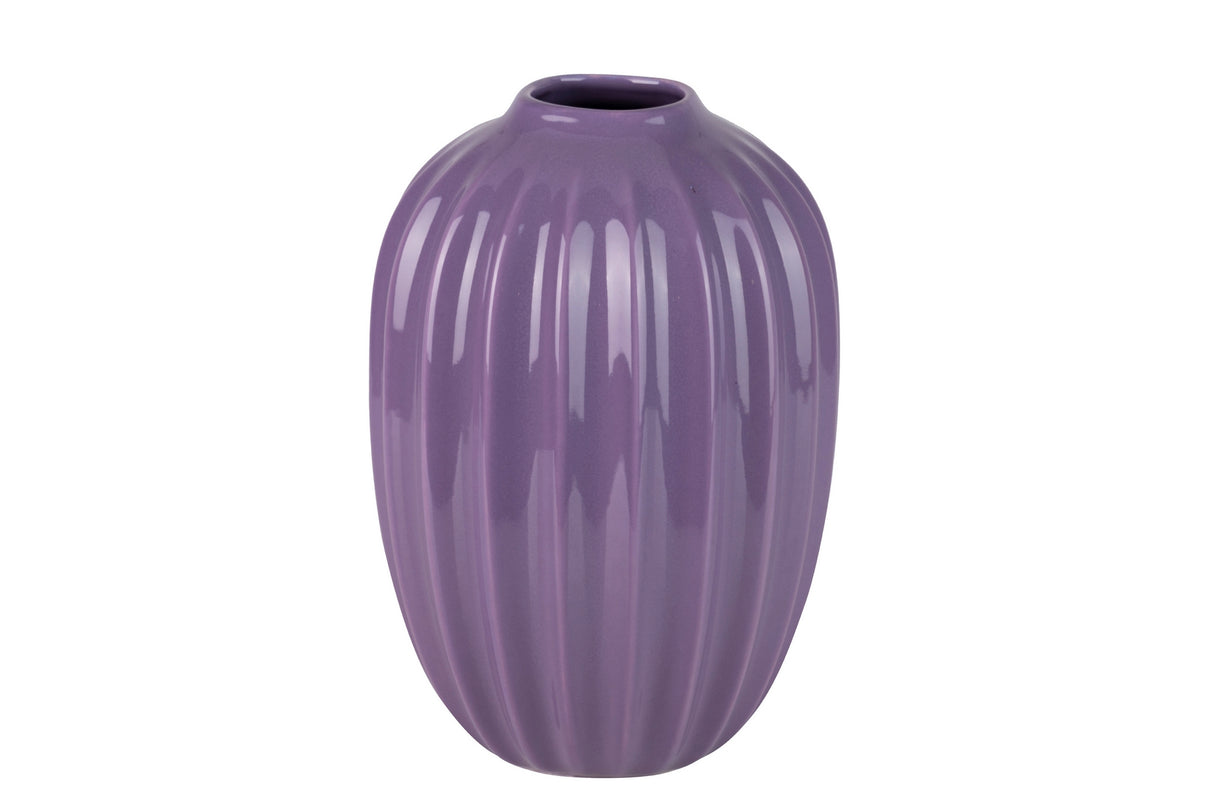 Vase en céramique lilas 17x17x24 cm