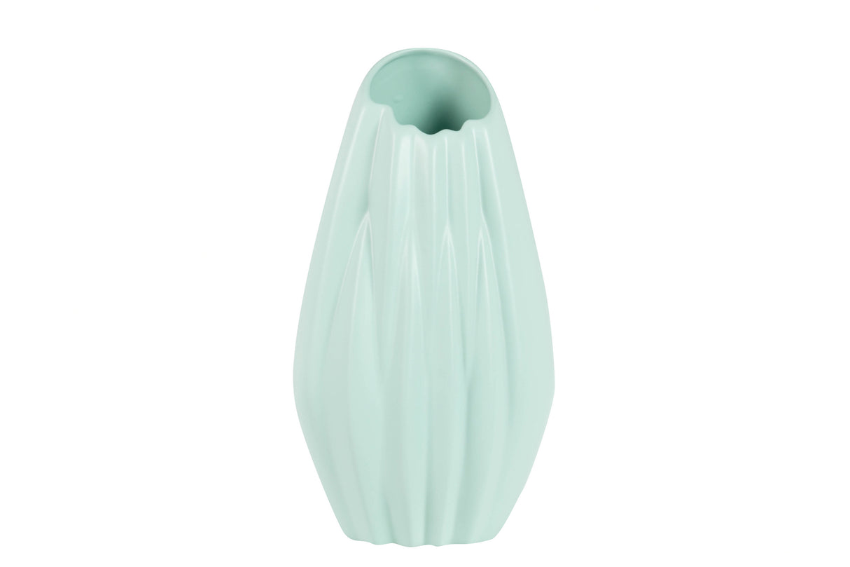 FLORERO CERAMICA TURQUESA MATE 22x19x45 CM