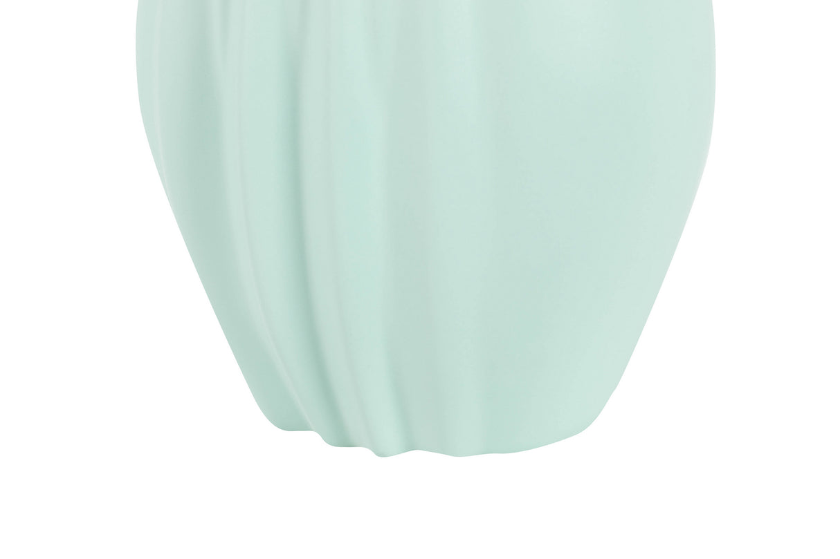 FLORERO CERAMICA TURQUESA MATE 22x19x45 CM