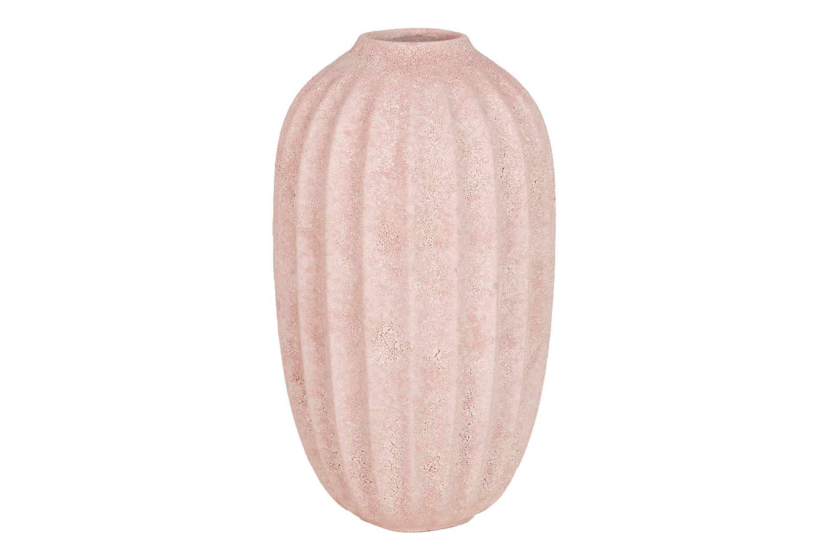 Florero in ceramica rosa 17x17x30 cm