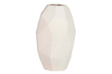 Vaso de cerâmica biege 27x27x48 cm