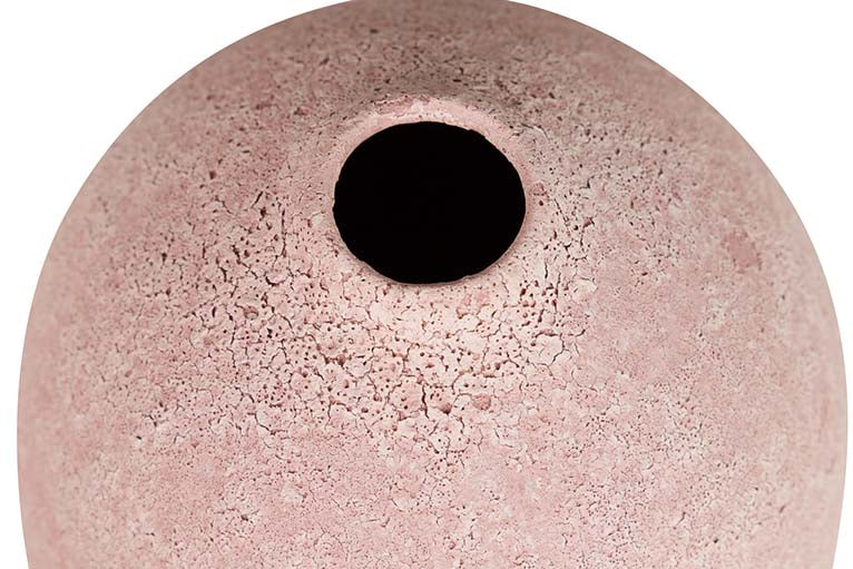 Flora de cerâmica rosa 17x17x27 cm