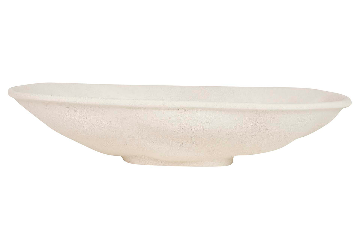 CENTRO DE MESA CERAMICA BEIGE 40x23x8 CM