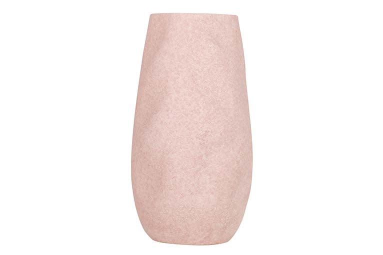 Vaso de cerâmica rosa 19x19x36 cm