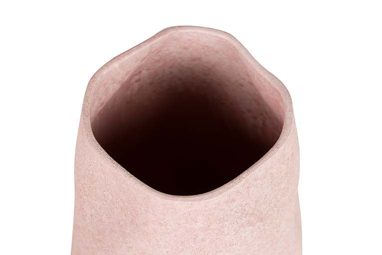 Vaso de cerâmica rosa 19x19x36 cm