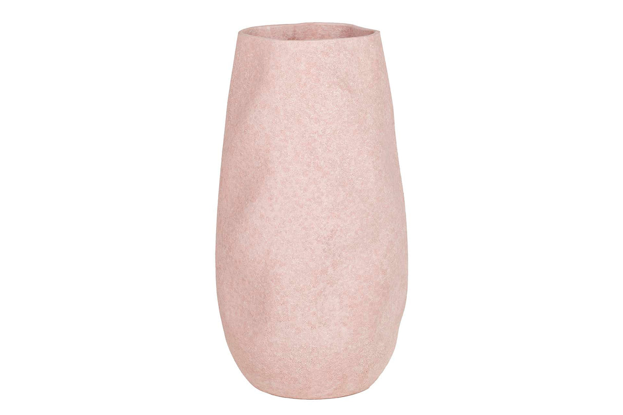 Vaso de cerâmica rosa 19x19x36 cm