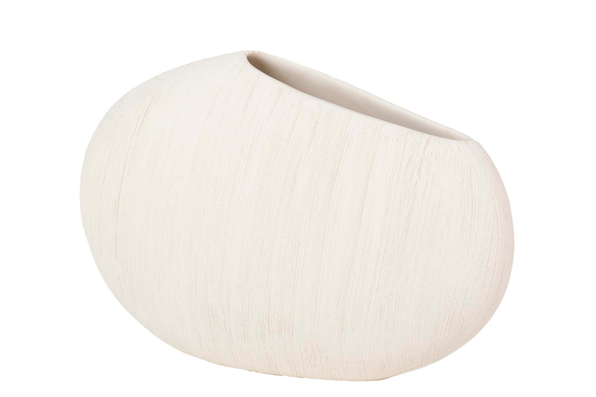 FLORERO CERAMICA BEIGE 33x21x9 CM