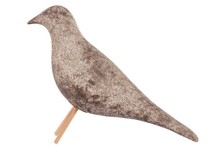 PAJARO CERAMICA MARRON 24x10x20 CM