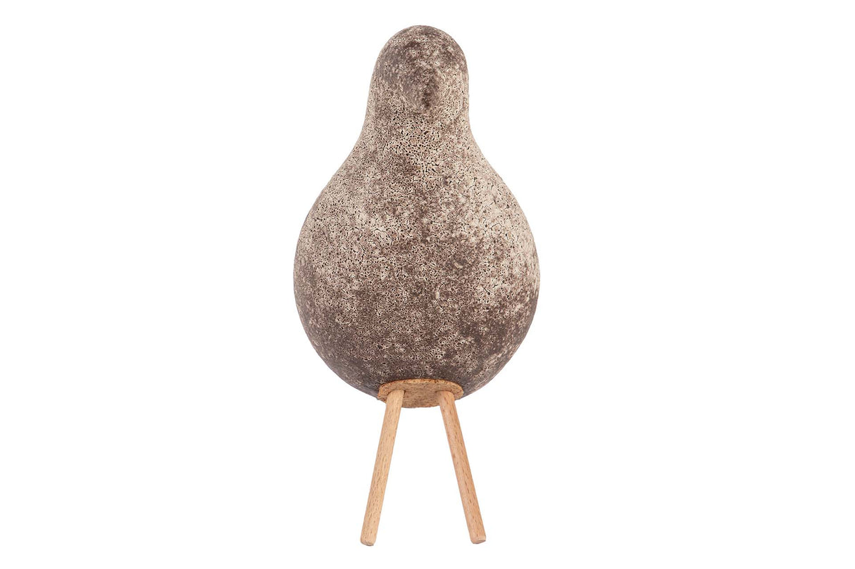 PAJARO CERAMICA MARRON 24x10x20 CM