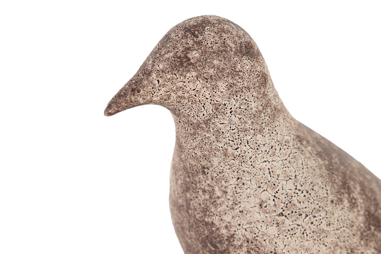 PAJARO CERAMICA MARRON 24x10x20 CM