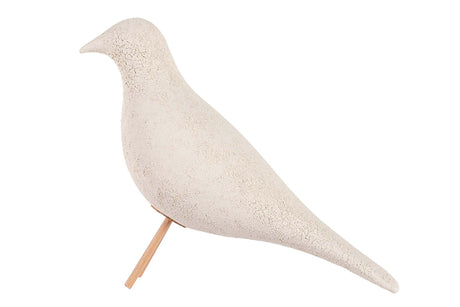 PAJARO CERAMICA BEIGE 24x10x20 CM
