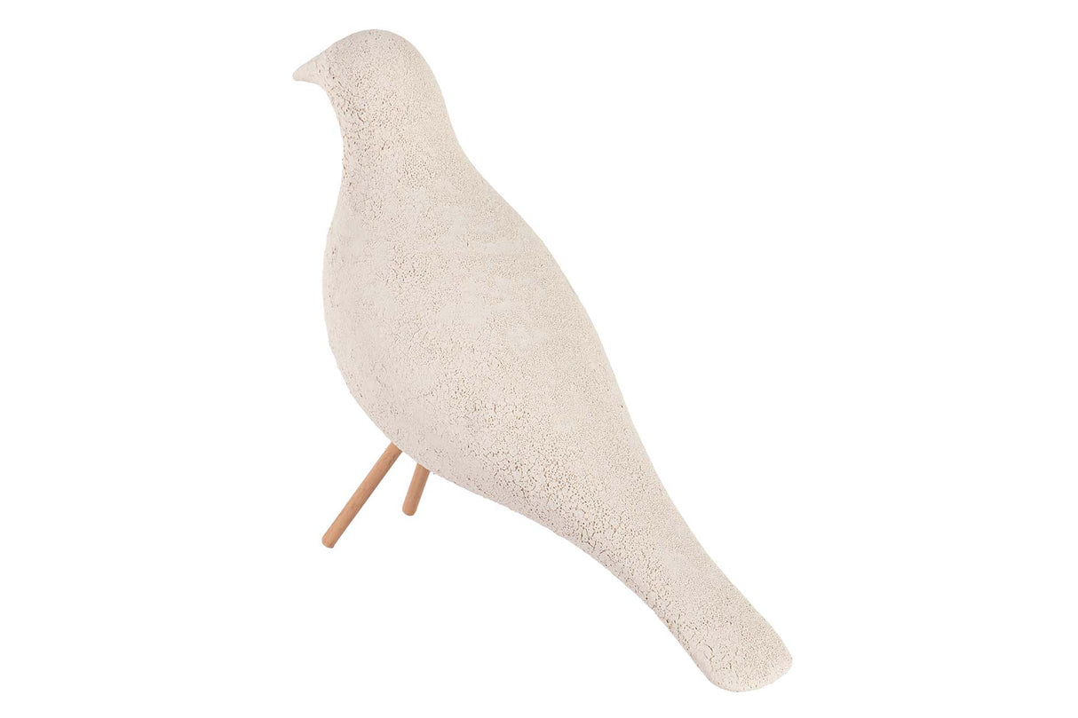 PAJARO CERAMICA BEIGE 24x10x20 CM