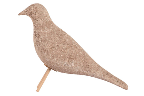 PAJARO CERAMICA MARRON 24x10x20 CM